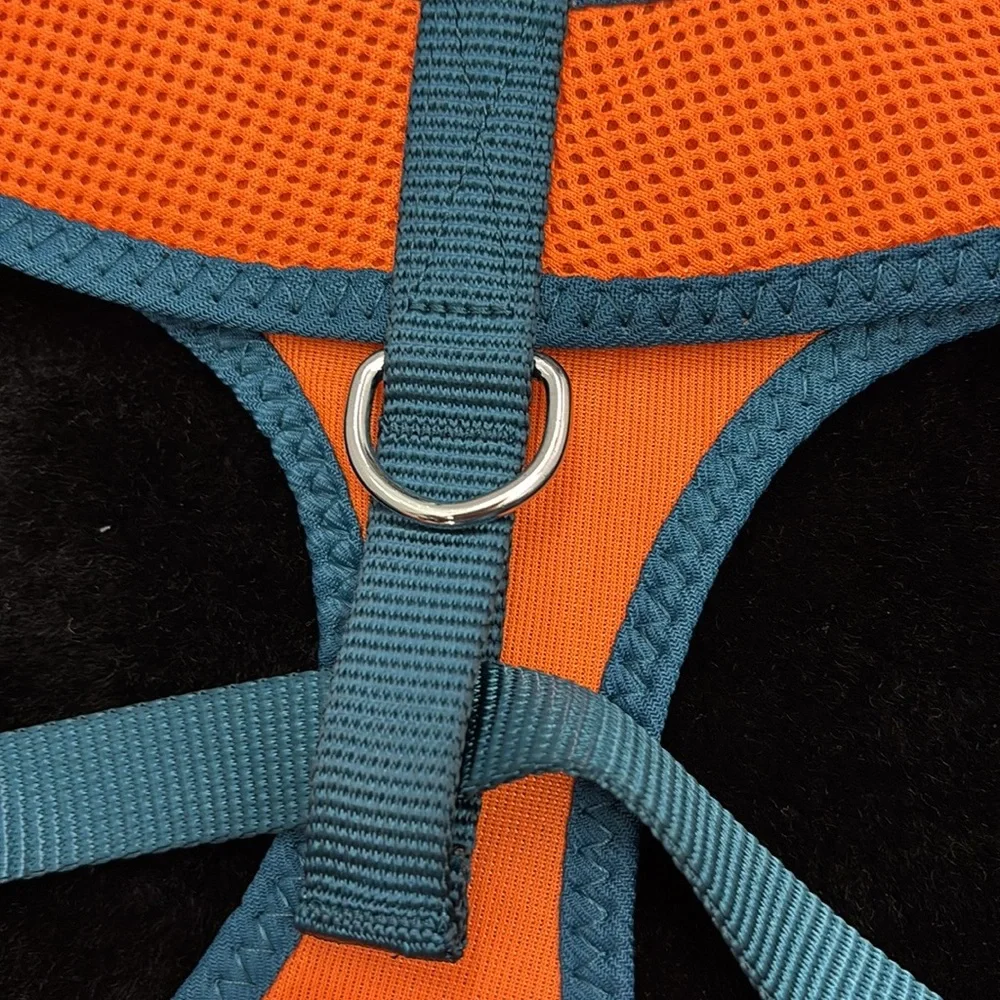 NWT Animal Planet Pets Large Mesh Dog Harness Orange Blue 14” Neck 19-29” Chest